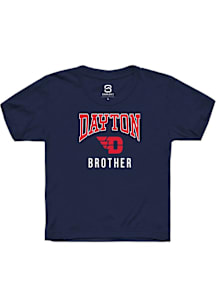 Summit Sportswear Dayton Flyers Youth Navy Blue Brother Short Sleeve T-Shirt