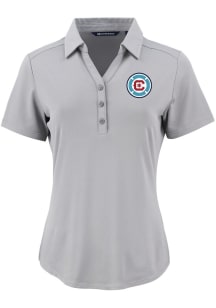 Cutter and Buck Chicago Fire Womens Grey Forge Eco Polo Short Sleeve Polo Shirt