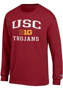 Mens USC Trojans Red Champion Big Ten Jersey Tee