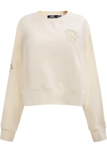 Pro Standard Pittsburgh Penguins Womens White Neutral Crew Sweatshirt