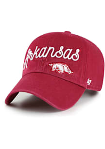 47 Arkansas Razorbacks Crimson Millie Clean Up Womens Adjustable Hat