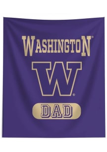 Purple Washington Huskies Dad 50x60 Tapestry Blanket