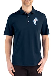 Cutter and Buck Tennessee Titans Navy Blue Historic Advantage Refresh Pique Big and Tall Polo