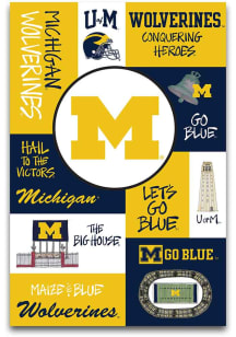 Michigan Wolverines College Garden Flag - Blue