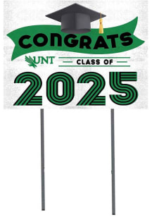 North Texas Mean Green KH Sports Fan 18x24 Yard Sign with Stakes Class of 2025 Yard Sign - White