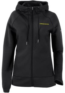 Womens Oregon Ducks Black Columbia Pack It Up Long Sleeve Full Zip Jacket