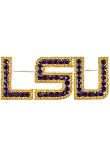 LSU Tigers Souvenir Logo Crystal Pin - Gold