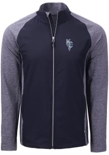 Cutter and Buck Kansas City Royals Mens Navy Blue City Connect Adapt Eco Medium Weight Jacket