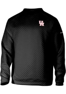 Columbia Houston Cougars Mens Black Finder Long Sleeve Crew Sweatshirt