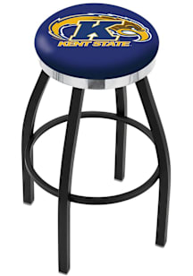 Kent State Golden Flashes Chrome Seat Pub Stool - Black