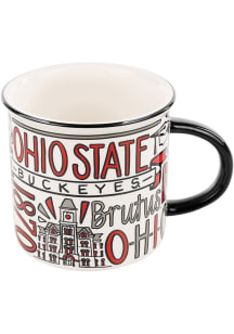 Ohio State Buckeyes 18oz Collage Campfire Ceramic Mug - White