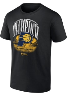 Indiana Pacers Mens Black 2025 Conference Champions Box Out Big and Tall T-Shirt
