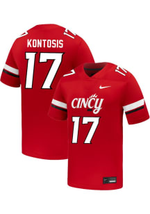 Giyahni Kontosis Nike Mens Red Cincinnati Bearcats NIL Name And Number Football Jersey