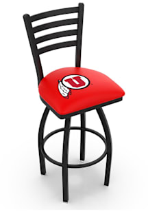Utah Utes High Back Swivel Pub Stool - Black