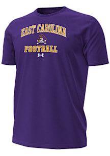 Under Armour East Carolina Pirates Purple Football Performance Short Sleeve T Shirt