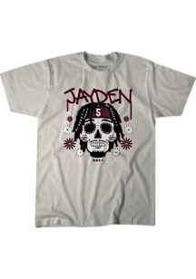 Jayden Daniels Washington D.C. Burgundy Daniels Sugar Skull Short Sleeve Fashion Player T Shirt