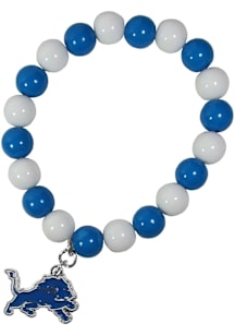 Detroit Lions Fan Bead Womens Bracelet