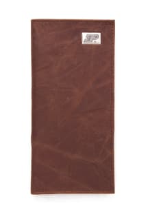 Leather Secretary Purdue Boilermakers Mens Bifold Wallet - Brown