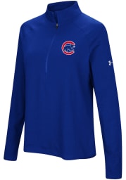 Under Armour Chicago Cubs Womens Blue Passion Left Chest 1/4 Zip Pullover