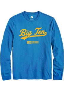 Mens Big Ten Blue Rally Script Tee