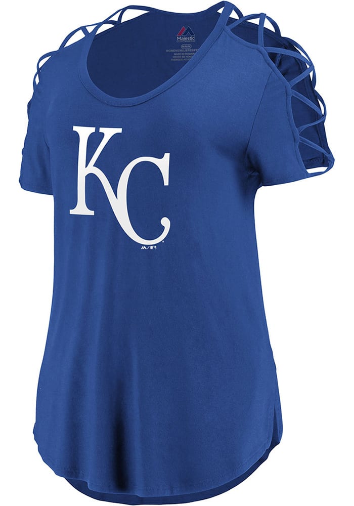 Majestic Kansas City Royals Womens Blue Best Comeback Short Sleeve T-Shirt