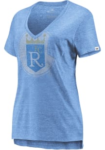 Kansas City Royals Womens Light Blue Coop Equal Effort Short Sleeve T-Shirt