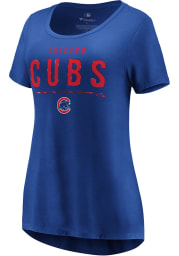 Majestic Chicago Cubs Womens Blue Over Everything Short Sleeve T-Shirt