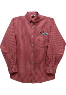 Vive La Fete Southeast Missouri State Redhawks Toddler Red Gingham Long Sleeve Polo