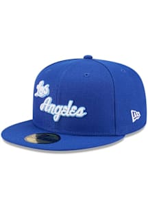 New Era Los Angeles Lakers Mens Blue Hardwood Classic 59FIFTY Fitted Hat