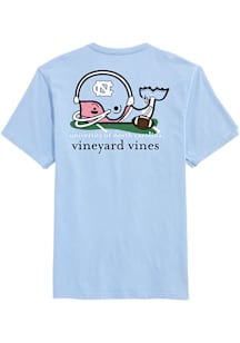 Vineyard Vines North Carolina Tar Heels Light Blue Football Whale Short Sleeve T Shirt