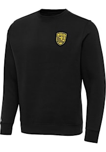 Antigua New Mexico United Mens Black Victory Long Sleeve Crew Sweatshirt