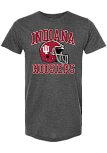 Summit Sportswear Indiana Hoosiers Mens Dark Grey Football Helmet Long Sleeve Crew Sweatshirt