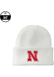 LogoFit Nebraska Cornhuskers INF Northpole Cuffed Baby Knit Hat - White