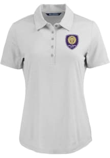 Cutter and Buck Orlando City SC Womens Grey Coastline Eco Short Sleeve Polo Shirt