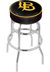 Cal State Long Beach Double-Ring Swivel Pub Stool - Black