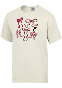 Cincinnati Bearcats Womens Ivory Bows Short Sleeve T-Shirt