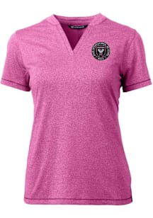 Cutter and Buck Inter Miami CF Womens Pink Forge Short Sleeve T-Shirt