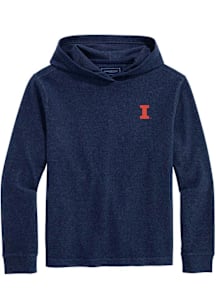 Vineyard Vines Illinois Fighting Illini Mens Navy Blue Calmwater Long Sleeve Hoodie