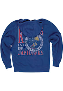 Blue 84 Kansas Jayhawks Mens Blue First Dibs Long Sleeve Hoodie