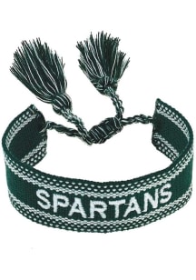 Woven Tassel Michigan State Spartans Womens Bracelet - Green
