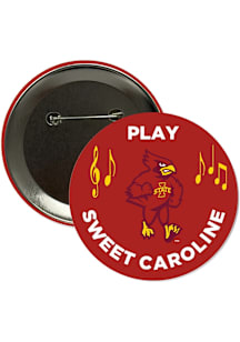 Iowa State Cyclones 3" Play Sweet Caroline Button - Cardinal