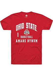 Amare Bynum Ohio State Buckeyes Red NIL Arch Logo Short Sleeve Player T Shirt