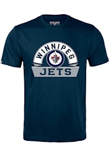 Levelwear Winnipeg Jets Navy Blue Richmond Banner Arch Short Sleeve T Shirt