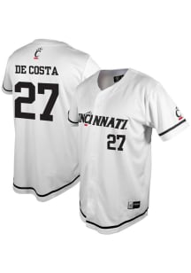 Eric De Costa Genuine Collective Mens White Cincinnati Bearcats NIL Jersey