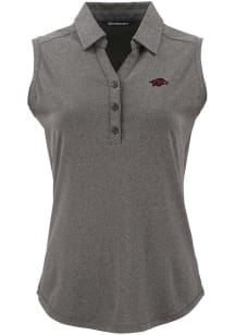 Cutter and Buck Arkansas Razorbacks Womens Black Forge Eco Polo Shirt