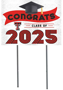 Texas Tech Red Raiders KH Sports Fan Class of 2025 graduation graphic Yard Sign - White