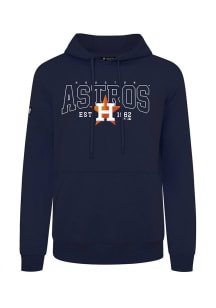 Levelwear Houston Astros Mens Navy Blue Podium Textbook Long Sleeve Hoodie
