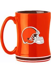 Cleveland Browns 14oz Relief Ceramic Mug - Orange