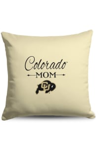 Colorado Buffaloes Mom 18x18 Throw Pillow - White