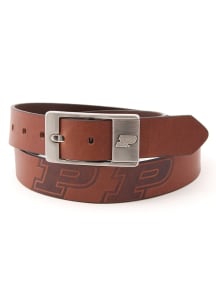 Leather Brandish Purdue Boilermakers Mens Belt - Brown